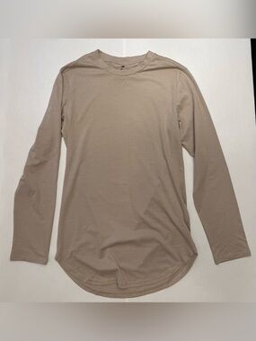 H&M Men’s Long Sleeve Crewneck Shirt - Beige Taupe